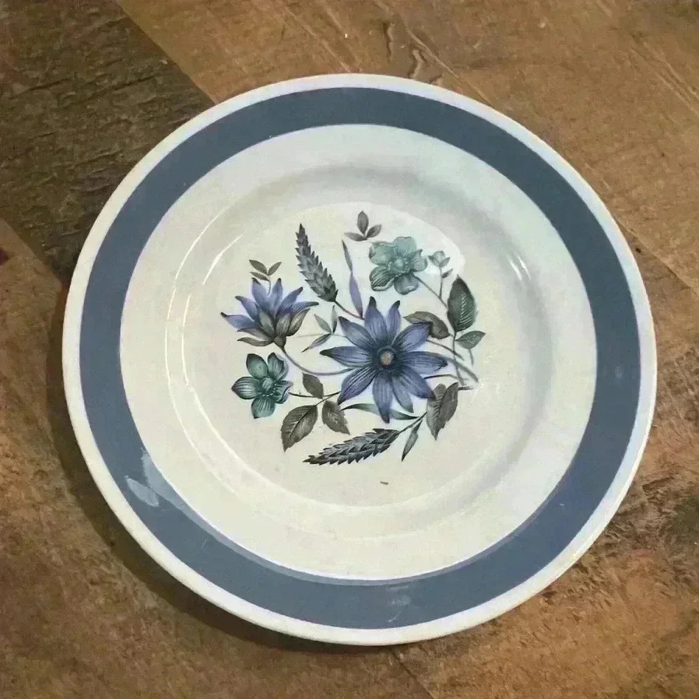 Vintage Alfred Meakin Blue Floral  Plate
